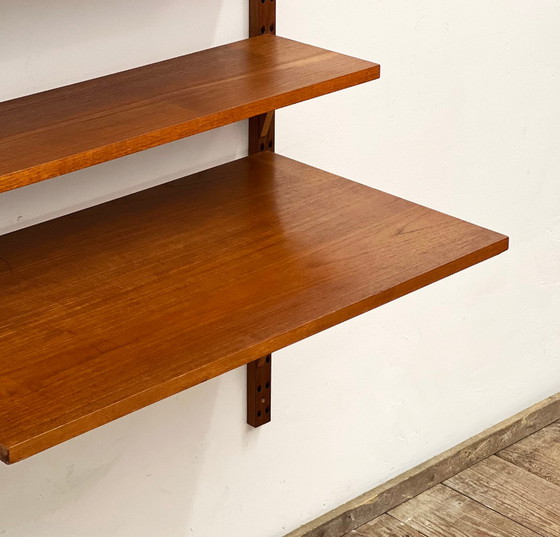 Image 1 of Vintage Poul Cadovius Teak Wood Wall Unit, Royal System Shelf