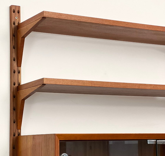 Image 1 of Vintage Poul Cadovius Teak Wood Wall Unit, Royal System Shelf