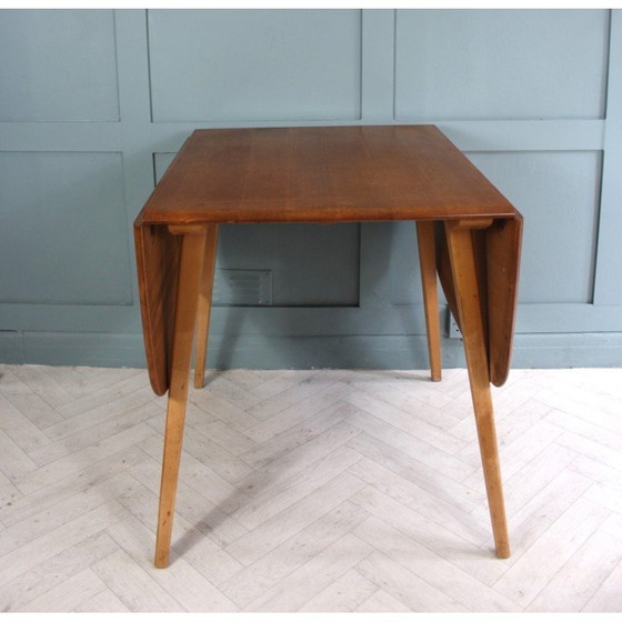 Image 1 of Mid century drop leaf rectangular dining set by Lucian Ercolani for Ercol