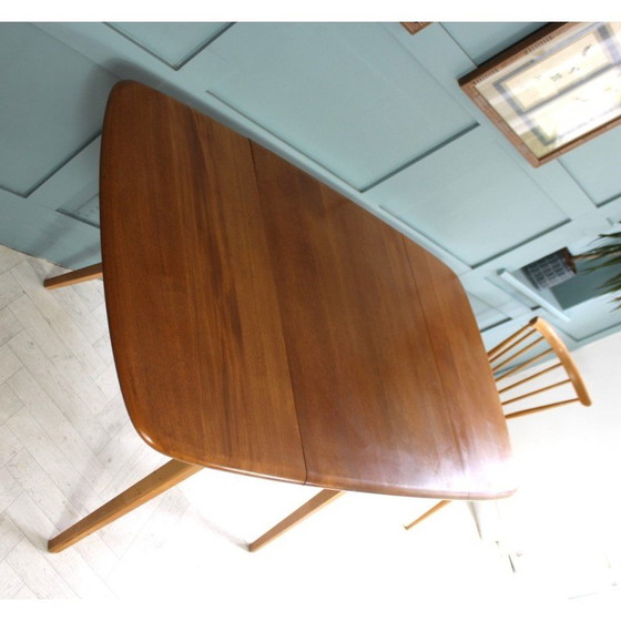 Image 1 of Mid century drop leaf rectangular dining set by Lucian Ercolani for Ercol