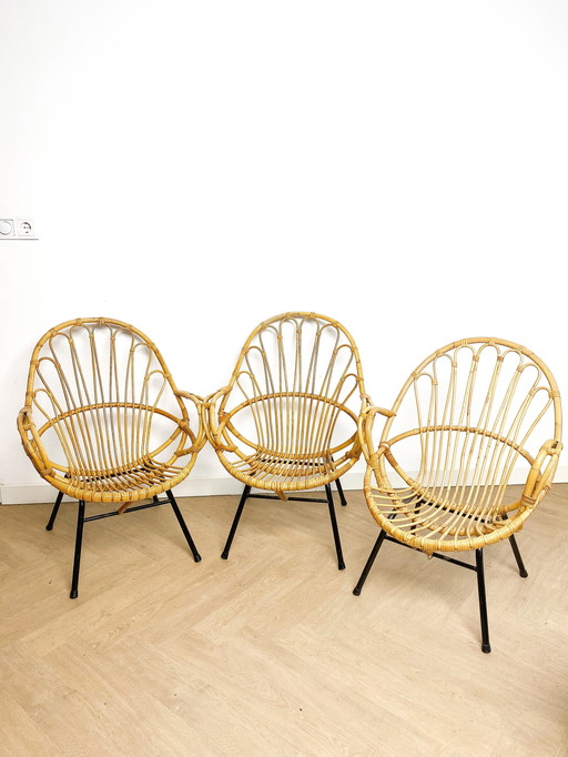 3 X Rattan Rohe Noordwolde Chair