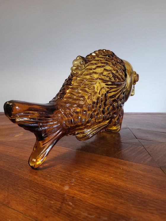 Image 1 of Vintage Murano Empoli glass decanter fish