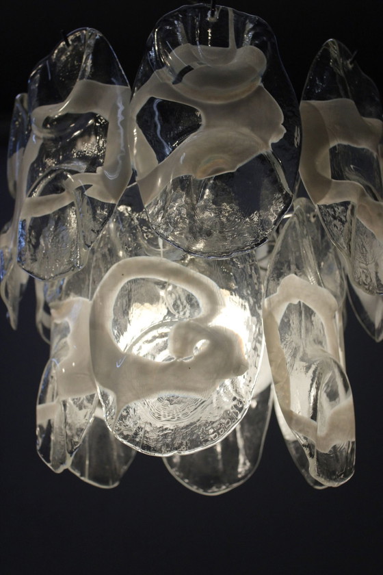 Image 1 of Mazzega Chandelier Murano Glass Plates