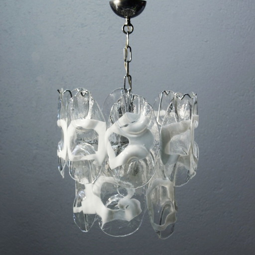 Mazzega Chandelier Murano Glass Plates