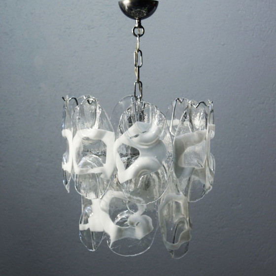 Image 1 of Mazzega Chandelier Murano Glass Plates