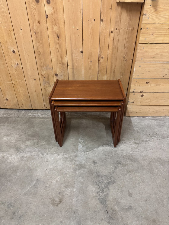 Image 1 of Teak coffee tables by Arne Hovmand-Olsen for Mogens Kold, 1960