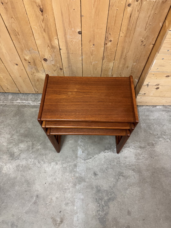 Image 1 of Teak coffee tables by Arne Hovmand-Olsen for Mogens Kold, 1960