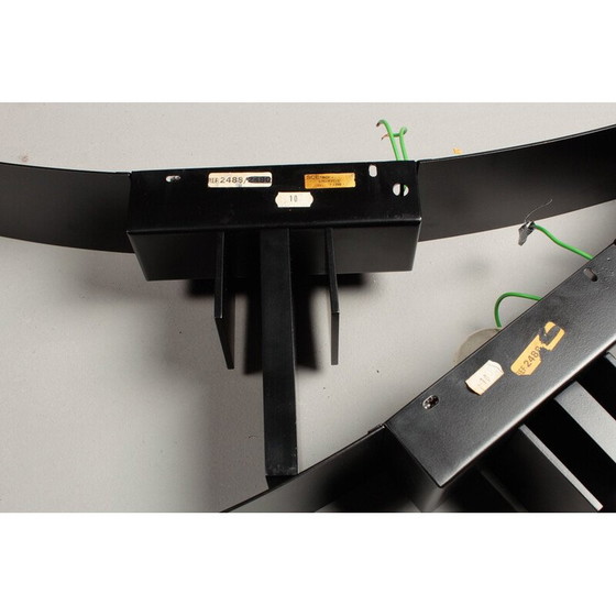 Image 1 of Coppia di lampade da parete vintage in metallo nero di Jean Michel Wilmotte per Sce, Francia 1980