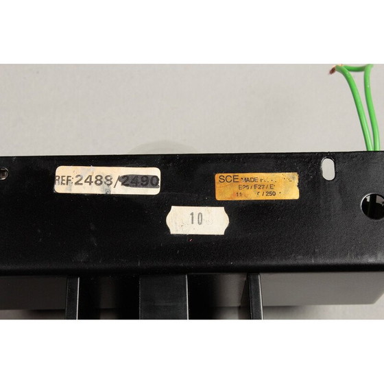 Image 1 of Coppia di lampade da parete vintage in metallo nero di Jean Michel Wilmotte per Sce, Francia 1980