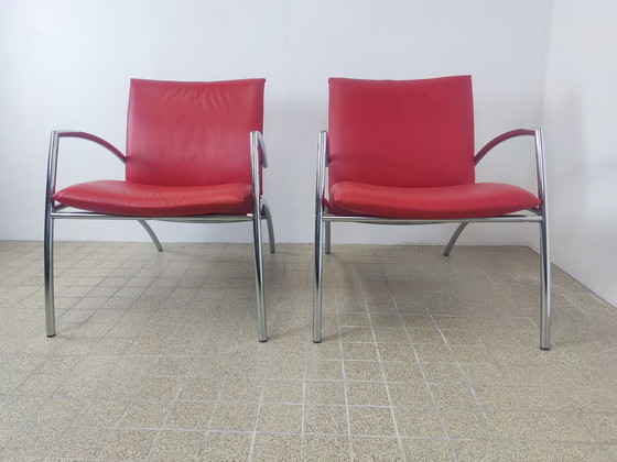 Image 1 of 2x Vintage Kebe design armchairs