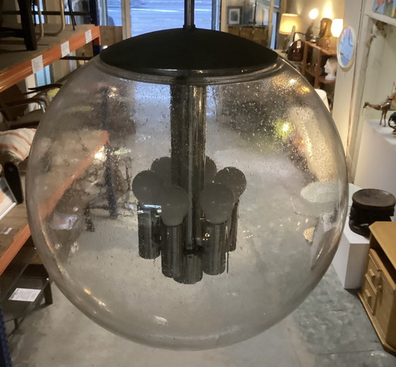 Image 1 of Large Glashütte Lamp Diameter 50Cm Vintage Globe