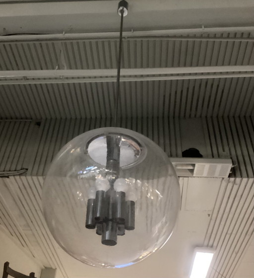 Large Glashütte Lamp Diameter 50Cm Vintage Globe