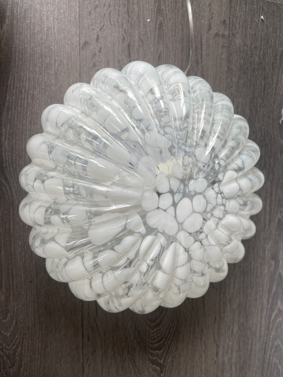 Image 1 of Italian Mouth Blown Glass Sconces Set Of 2