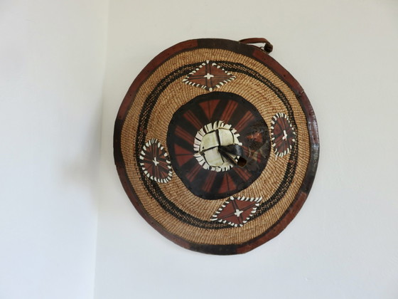 Image 1 of African Conical Hat, Fulani, Leather And Braided Rope, 1900