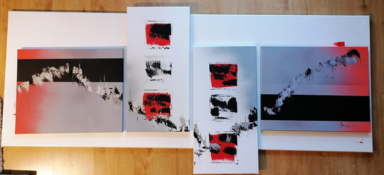 Image 1 of Alfred Anioł (1967) - Abstract (Quadriptych ) Xxl