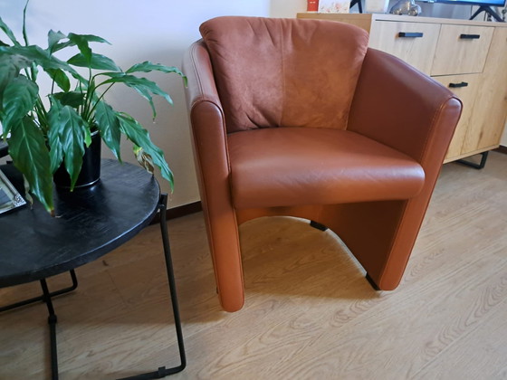 Image 1 of Stone Red Leolux Chair, Leather And Alcantara