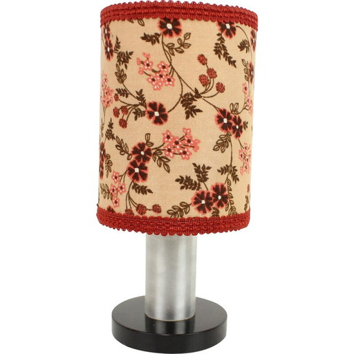 Vintage paper and metal table lamp, Czechoslovakia 1960