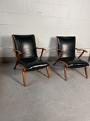 2 x Vintage chair elevator armchair easy chair