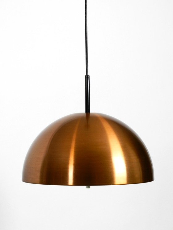 Image 1 of original 1970s Space Age Staff pendant lamp with copper shade in mint condition