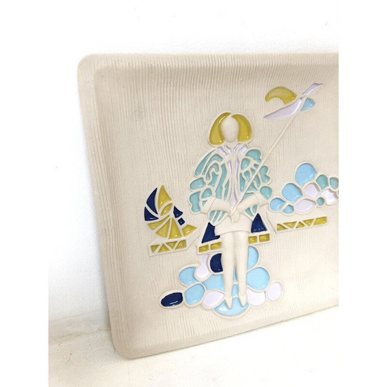 Image 1 of Pair of vintage ceramic dishes for Chiminazzo, Italy 1970