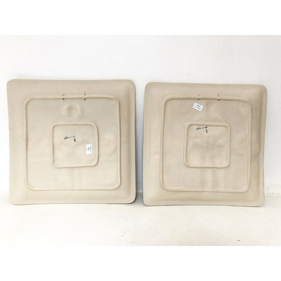 Image 1 of Pair of vintage ceramic dishes for Chiminazzo, Italy 1970