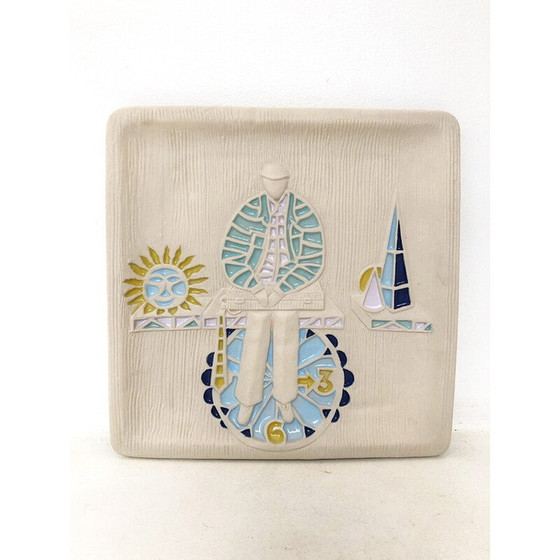 Image 1 of Pair of vintage ceramic dishes for Chiminazzo, Italy 1970