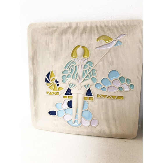 Image 1 of Pair of vintage ceramic dishes for Chiminazzo, Italy 1970