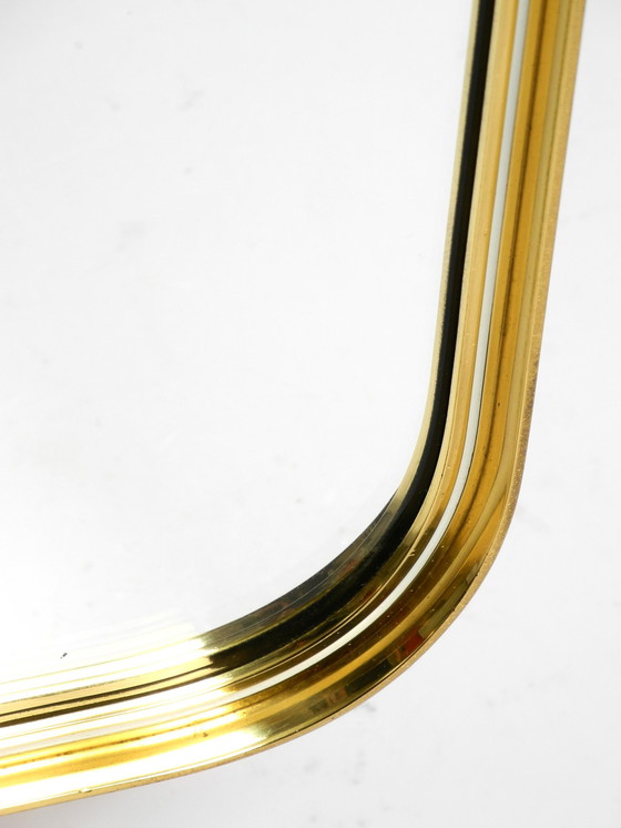 Image 1 of Beautiful, Rare, Large, Adjustable Mid-Century Brass Tripod Table Mirror By Vereinigte Werkstätten