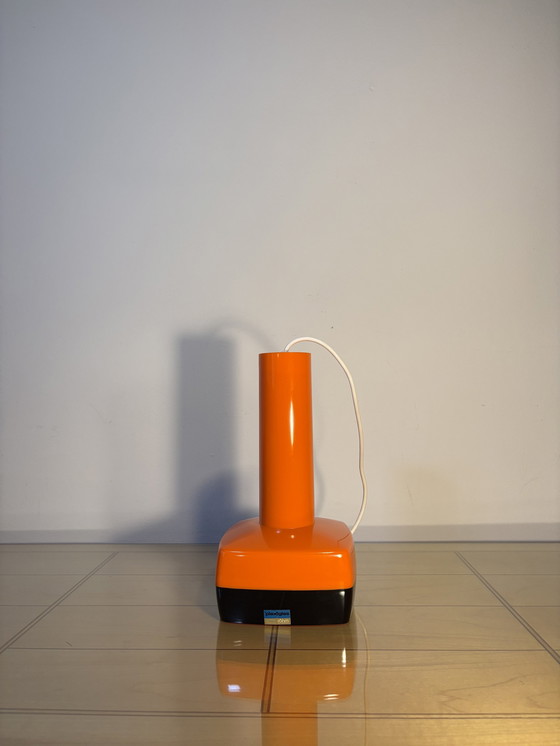 Image 1 of Pop Art Pendant Light, Denmark 1970S, Vintage Lamp, Space Age, Original Box, Design Bent Karlby For A. Schrøder Kemi - Ask Belys