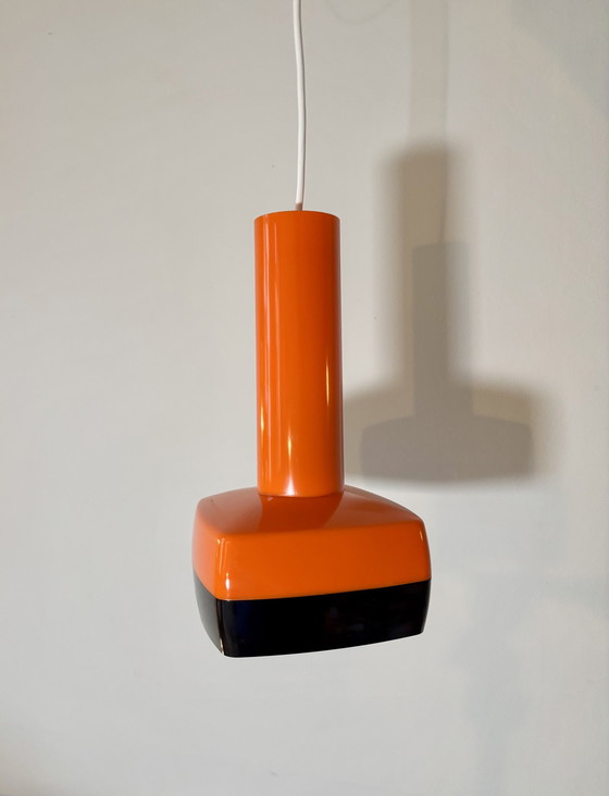 Image 1 of Pop Art Pendant Light, Denmark 1970S, Vintage Lamp, Space Age, Original Box, Design Bent Karlby For A. Schrøder Kemi - Ask Belys