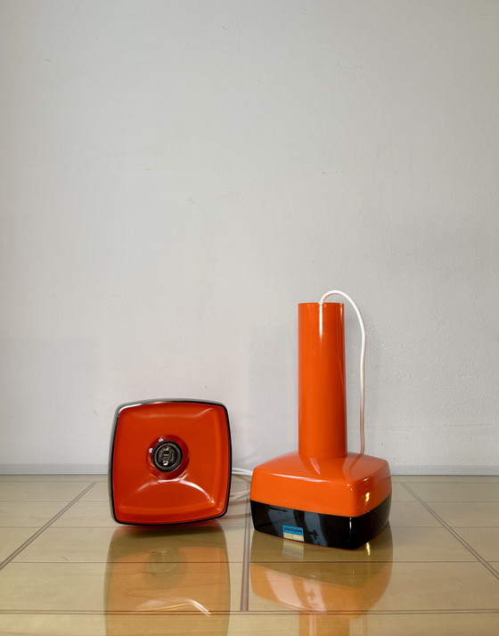 Image 1 of Pop Art Pendant Light, Denmark 1970S, Vintage Lamp, Space Age, Original Box, Design Bent Karlby For A. Schrøder Kemi - Ask Belys