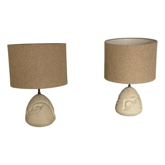 Image 1 of Coppia di lampade d'epoca in pietra, Francia