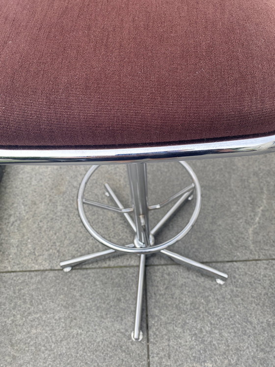 Image 1 of 4 Pieces Space Age Chrome Barstools