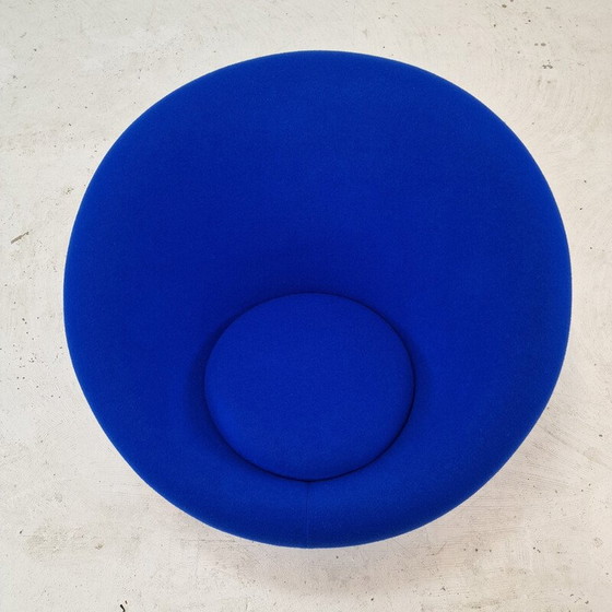 Image 1 of Vintage armchair with ottoman in Kvadrat wool fabric by Pierre Paulin for Artifort, 1960