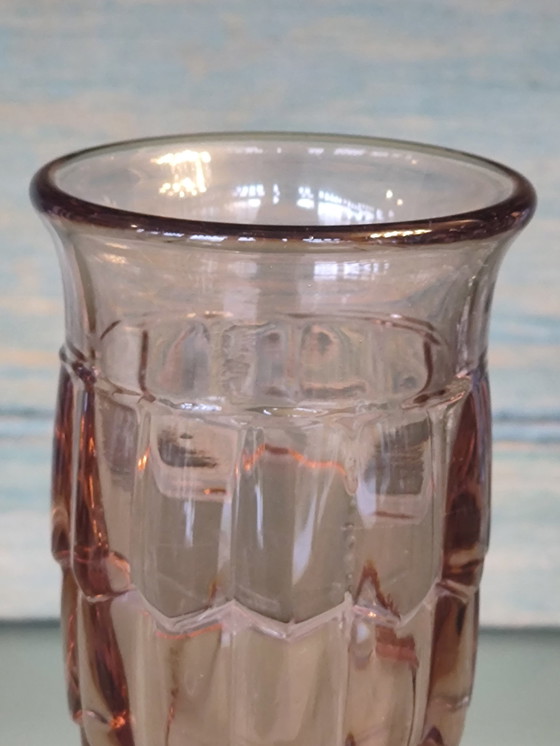 Image 1 of Celery Vase In Soft Pink Glass 