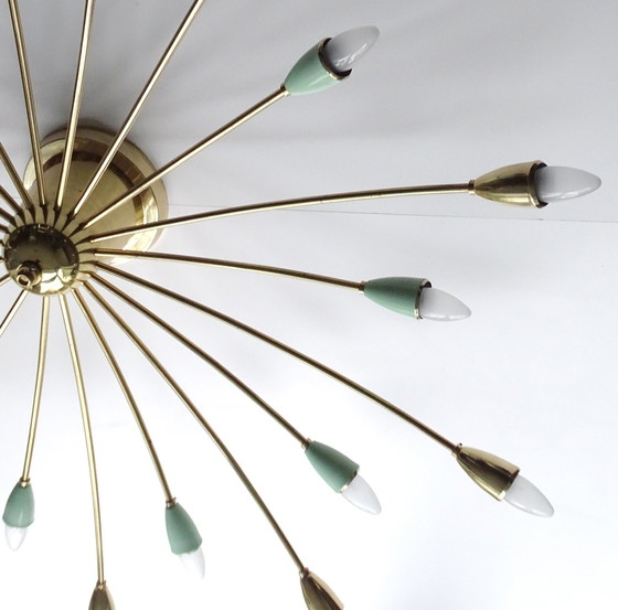 Image 1 of Xxl Vintage Italian Sputnik Pendant Lamp