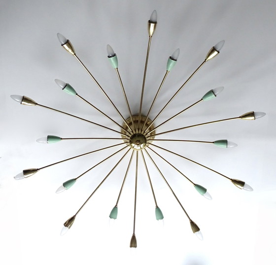 Image 1 of Xxl Vintage Italian Sputnik Pendant Lamp