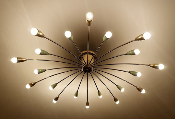 Image 1 of Xxl Vintage Italian Sputnik Pendant Lamp