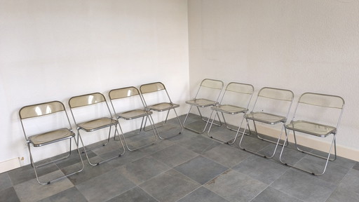 8x Castelli Folding Chair Plia By Giancarlo Piretti