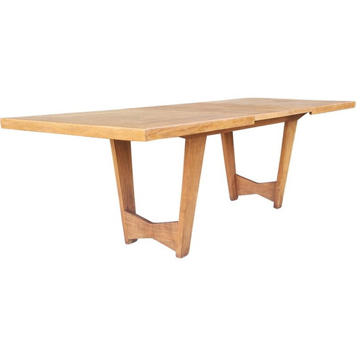 Vintage table in gilded oak by Guillerme Et Chambron