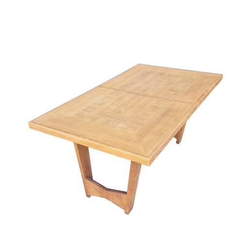Vintage table in gilded oak by Guillerme Et Chambron