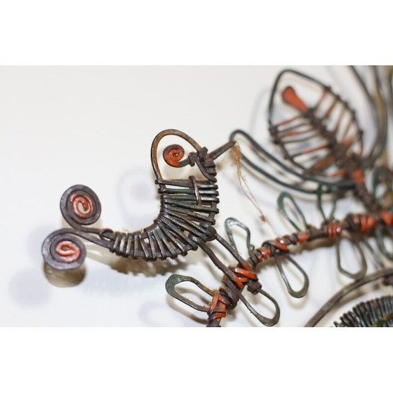 Image 1 of Vintage metal wall sculpture by M. Therieve