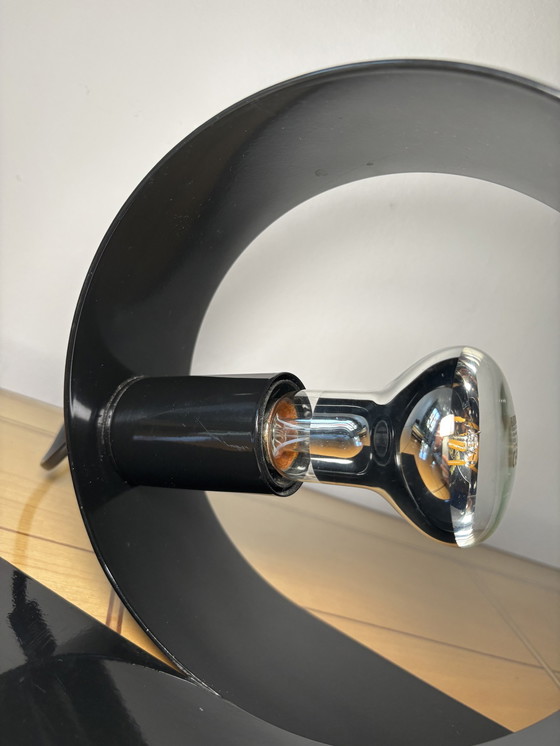 Image 1 of Modern Loop Lamp, Vintage Table Lamp, Massive Belgium, 90S, Pop Art, Industrial, Minimalist Design, Mid Century, Black Metal