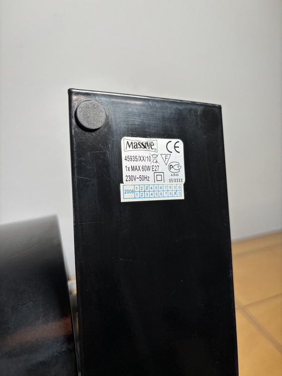 Image 1 of Modern Loop Lamp, Vintage Table Lamp, Massive Belgium, 90S, Pop Art, Industrial, Minimalist Design, Mid Century, Black Metal