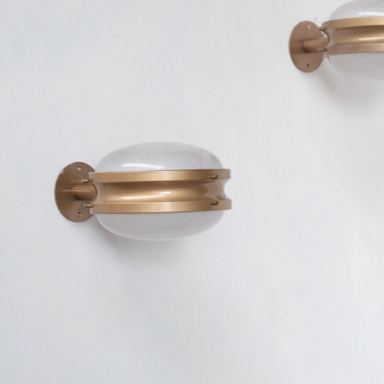 Image 1 of Pair of Gamma mid-century Italian wall lamps by Sergio Mazza for Artemide, 1960s