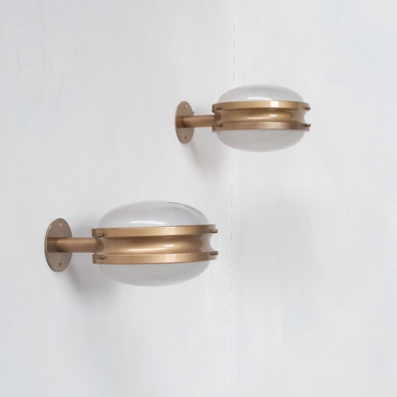 Image 1 of Pair of Gamma mid-century Italian wall lamps by Sergio Mazza for Artemide, 1960s