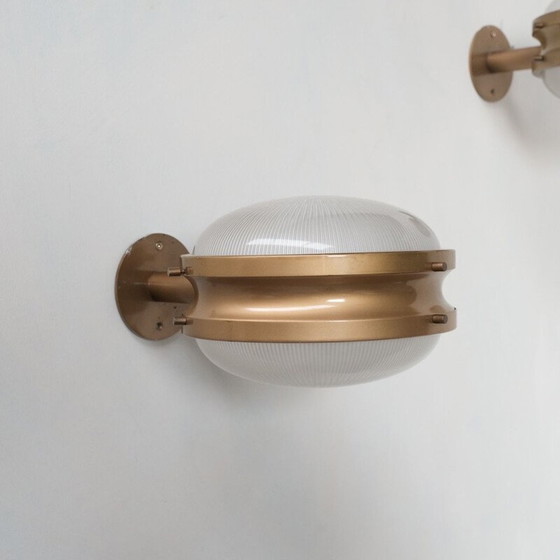 Image 1 of Pair of Gamma mid-century Italian wall lamps by Sergio Mazza for Artemide, 1960s