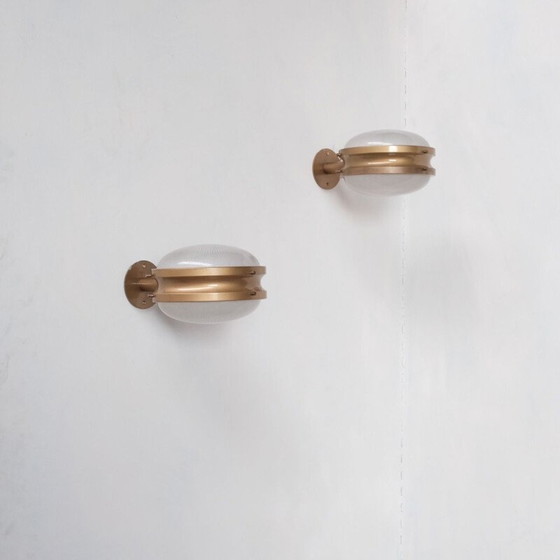 Image 1 of Pair of Gamma mid-century Italian wall lamps by Sergio Mazza for Artemide, 1960s