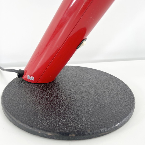 Image 1 of Red & Black Adjustable Neon Desk Lamp From Dil, 1980S