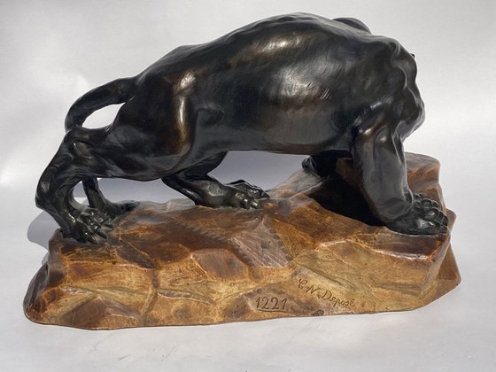 Image 1 of Art Deco Terracotta Black Panther